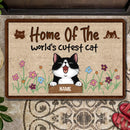 Pawzity Front Door Mat, Gifts For Cat Lovers, Home Of The World's Cutest Cats Custom Doormat
