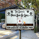 Pawzity Metal Patio Bar & Grill Sign, Gifts ForDog Lovers, Proudly Serving Whatever You Brought Vintage Signs