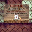 Pawzity Metal Bar Sign, Gifts For Dog Lovers, Where Great Minds Drink Alike Family Name Sign