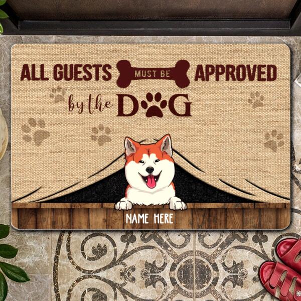 Pawzity Personalized Doormat, Gifts For Dog Lovers, All Guests Must Be Approved By The Dogs Outdoor Door Mat