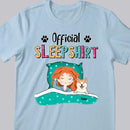 Official Sleepshirt, Girl And Her Dogs, Personalized Dog Breeds T-shirt, Gift For Dog Lovers