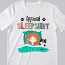 Official Sleepshirt, Girl And Her Cats, Personalized Cat Breeds T-shirt, Gift For Cat Lovers