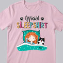 Official Sleepshirt, Girl And Her Cats, Personalized Cat Breeds T-shirt, Gift For Cat Lovers