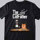 The Cat Father, Black Wall T-shirt, Personalized Cat Breeds T-shirt, Gifts For Cat Dads