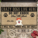 Pawzity Front Door Mat, Gifts For Dog Lovers, Do Not Knock They Will Bark I Will Yell Things Will Get Ugly
