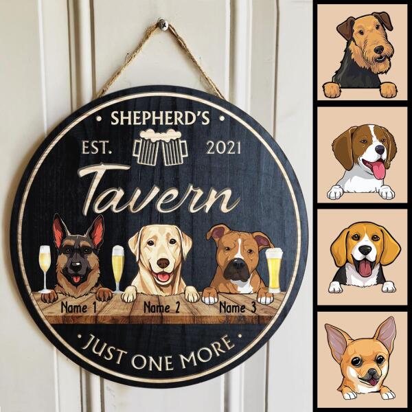 Pawzity Custom Wooden Signs, Gifts For Dog Lovers, Tavern Just One More Personalized Housewarming Gifts , Dog Mom Gifts