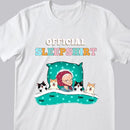 Official Sleep Shirt, Chibi Old Lady With Her Cat & Dog, Personalized Cat & Dog Lovers T-shirt