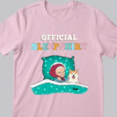 Official Sleep Shirt, Chibi Old Lady With Her Dog, Personalized Dog Lovers T-shirt