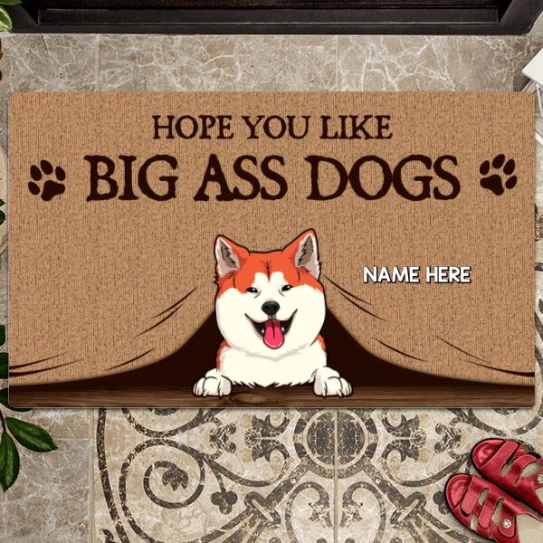 Dog Doormat, Hope You Like Big Dogs, Indoor Outdoor Rug, Indoor