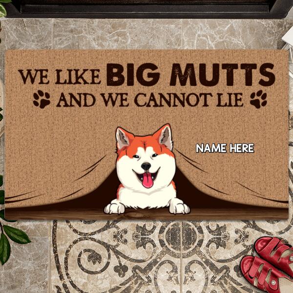 Pawzity Personalized Doormat, Gifts For Dog Lovers, We Like Big Mutts And We Can Not Lie Front Door Mat