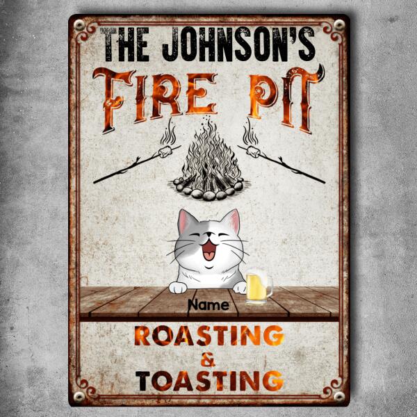 Pawzity Metal Camping Signs, Gifts For Cat Lovers, Fire Pit Roasting & Toasting