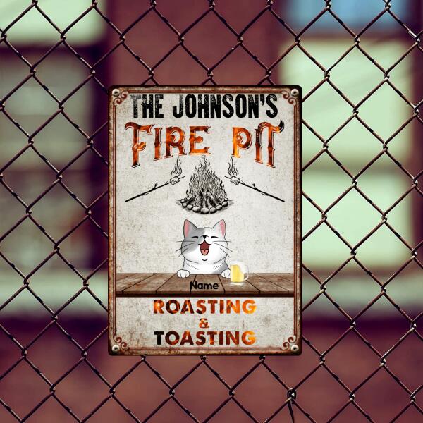 Pawzity Metal Camping Signs, Gifts For Cat Lovers, Fire Pit Roasting & Toasting