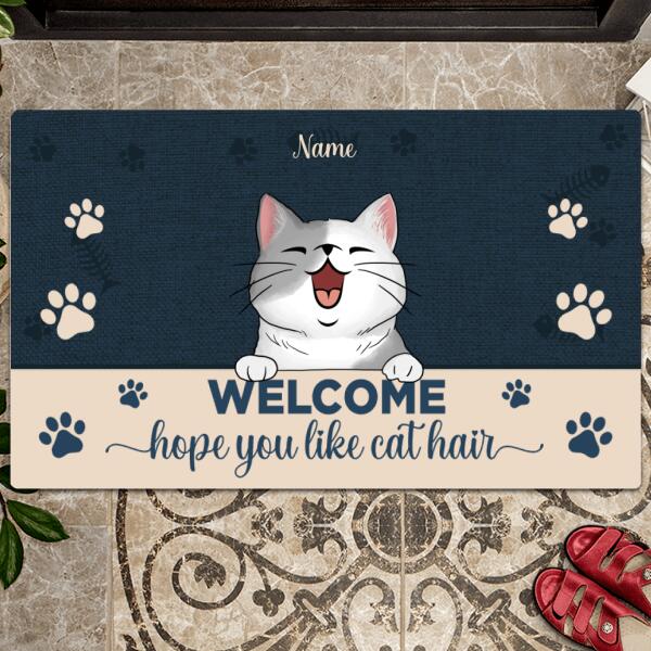 Pawzity Welcome Mat, Gifts For Cat Lovers, Hope You Like Cat Hair Outdoor Door Mat