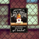 Pawzity Metal Lake House Sign, Gifts For Dog Lovers, Where Marshmallows And Friends Get Toasted Welcome Signs