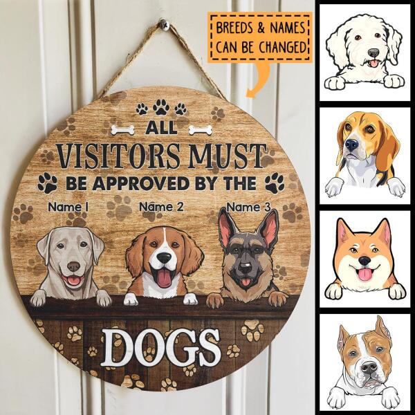 Pawzity Personalized Wood Sign, Gifts For Dog Lovers, All Visitors Must Be Approved By The Dogs Housewarming Gifts , Dog Mom Gifts