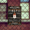 Pawzity Metal Camping Signs, Gifts For Pet Lovers, Welcome To Our Firepit Where Friends And Marshmallows Get Toasted