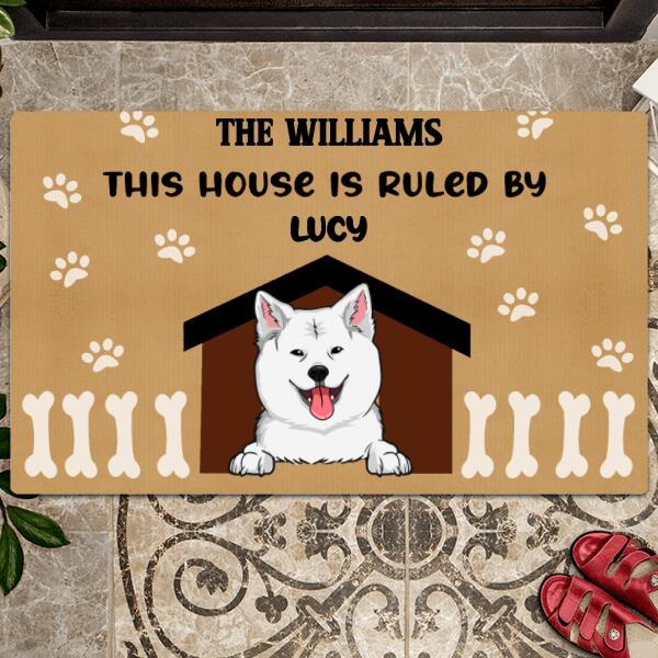 Pawzity Custom Doormat, Gifts For Dog Lovers, This House Is Ruled By The Dogs The Dog's House Front Door Mat