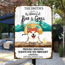 Pawzity Metal Camping Signs, Gifts For Pet Lovers, Proudly Serving Whatever You Brought Camper Van Bar Signs