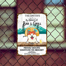 Pawzity Metal Camping Signs, Gifts For Dog Lovers, Proudly Serving Whatever You Brought Camper Van Bar Signs