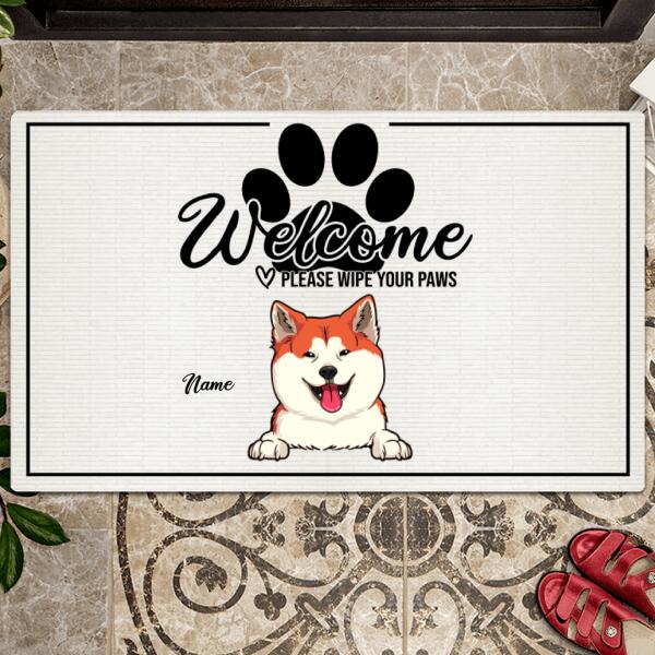 Pawzity Welcome Mat, Gifts For Pet Lovers, Please Wipe Your Paws Personalized Doormat