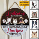 Pawzity Welcome To Our Home Custom Wooden Signs, Gifts For Pet Lovers, Personalized Housewarming Gifts