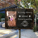 Pawzity In Loving Memory Metal Memorial Yard Sign, Pet Loss Gifts, Forever A Good Boy Pet Memorial Signs