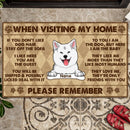 Pawzity Custom Doormat, Gifts For Dog Lovers, When Visiting Our Home Please Remember Front Door Mat