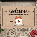 Pawzity Personalized Doormat, Gifts For Dog Lovers, Welcome Hope You Like Dog Hair Outdoor Door Mat