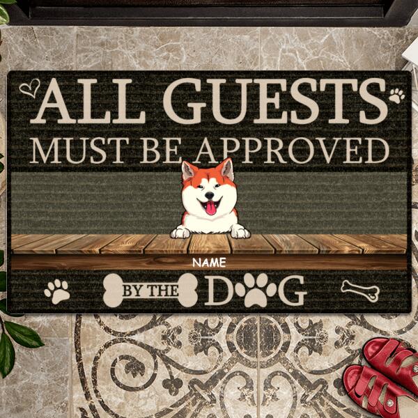 Pawzity Custom Doormat, Gifts For Dog Lovers, All Guests Must Be Approved By The Dogs Outdoor Door Mat