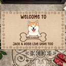 Pawzity Personalized Doormat, Gifts For Dog Lovers, Welcome To The Dog's House Front Door Mat