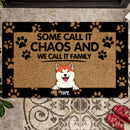 Pawzity Personalized Doormat, Gifts For Pet Lovers, Some Call It Chaos And We Call It Family Front Door Mat