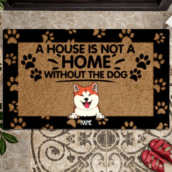 Pawzity Dog Welcome Mat, Gifts For Dog Lovers, A House Is Not A Home Without The Dogs Front Door Mat