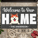 Pawzity Custom Doormat, Gifts For Dog Lovers, Welcome To Our Home With Dog Outdoor Door Mat