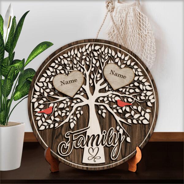 Pawzity Personalized Family Sign, Gifts For Family, Family Tree Custom Wooden Signs