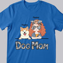 Dog Mom, Vintage Style, Dog Mom T-shirt, Dog Mom & Her Dogs, Gift For Dog Mom, Personalized Dog Lover T-shirt