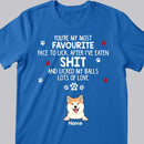 You're Our Most Favourite, Funny Quote, T-shirt For Dog Dad, Gifts For Him, Personalized Dog Lover T-shirt