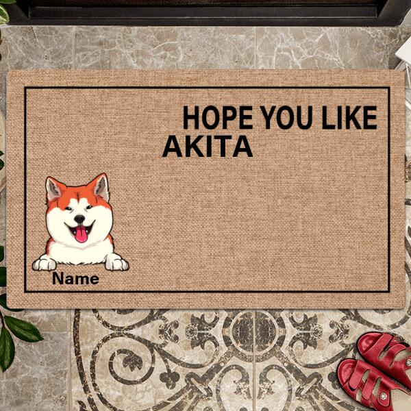 Pawzity Personalized Doormat, Gifts For Dog Lovers, Hope You Like My Dog Front Door Mat
