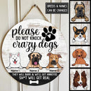 Pawzity Warning Signs, Gifts For Dog Lovers, Please Do Not Knock The Dogs Will Bark & We'll Get Annoyed , Dog Mom Gifts
