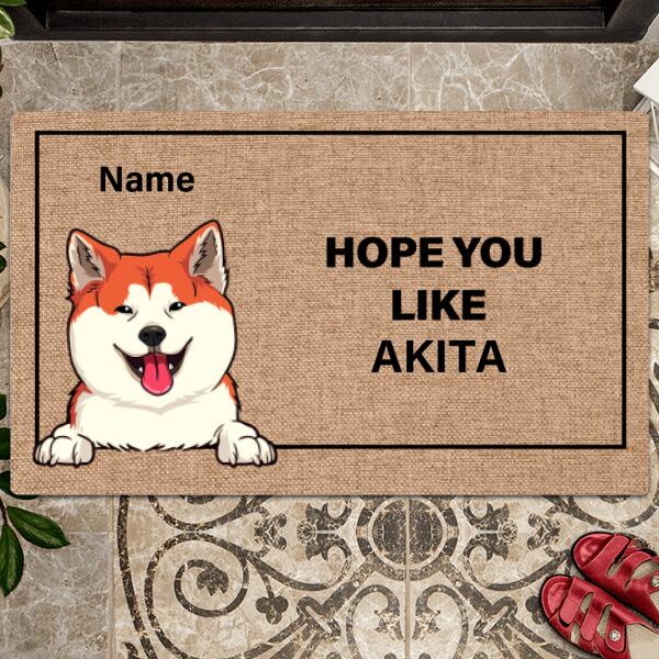 Pawzity Personalized Doormat, Gifts For Dog Lovers, Hope You Like Me Front Door Mat