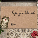 Pawzity Personalized Doormat, Gifts For Cat Lovers, Hope You Like Cat Front Door Mat