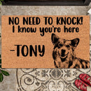 Pawzity No Need To Knock Custom Doormat, Gifts For Dog Lovers, Personalized Housewarming Gifts