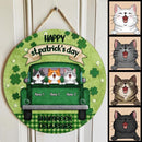 St. Patrick's Day Custom Wooden Signs, Gifts For Cat Lovers, Shamrock Deliveries Personalized Sign Wood , Cat Mom Gifts