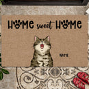 Pawzity Personalized Doormat, Gifts For Cat Lovers, Home Sweet Home Outdoor Door Mat