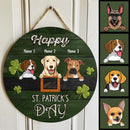St. Patrick's Day Custom Signs Wood, Gifts For Dog Lovers, Happy Holiday Sign , Dog Mom Gifts