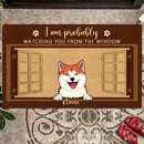 Pawzity Custom Doormat, Gifts For Pet Lovers, We Are Probably Watching You From The Window Outdoor Door Mat