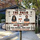 Pawzity Metal Patio Signs, Gifts For Dog Lovers, Where The Neighbors Listen To Good Music Bar Signs