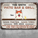 Pawzity Metal Patio Signs, Gifts For Pet Lovers, Every Hour Is Happy Hour The Drinks Are Cold Bar Signs