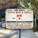 Pawzity Metal Patio Signs, Gifts For Pet Lovers, Every Hour Is Happy Hour The Drinks Are Cold Bar Signs