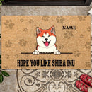 Pawzity Custom Doormat, Gifts For Dog Lovers, Hope You Like Dogs Front Door Mat, Personalized Housewarming Gifts