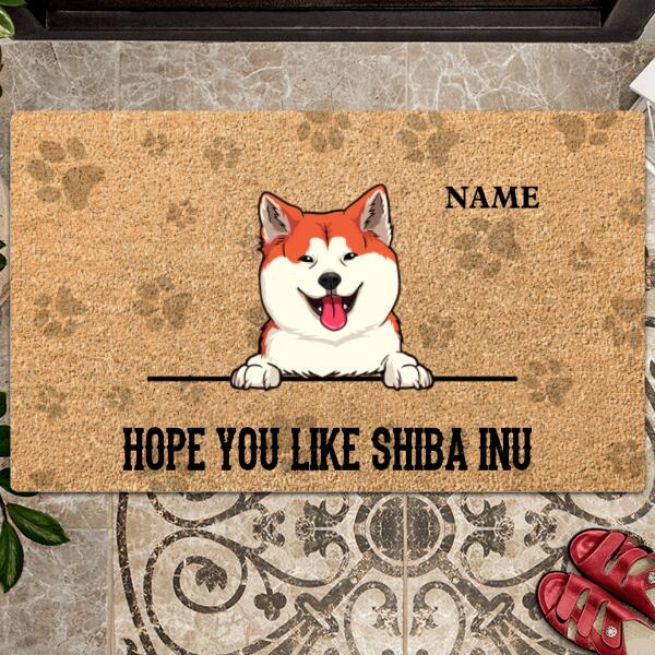 Pawzity Custom Doormat, Gifts For Dog Lovers, Hope You Like Dogs Front Door Mat, Personalized Housewarming Gifts